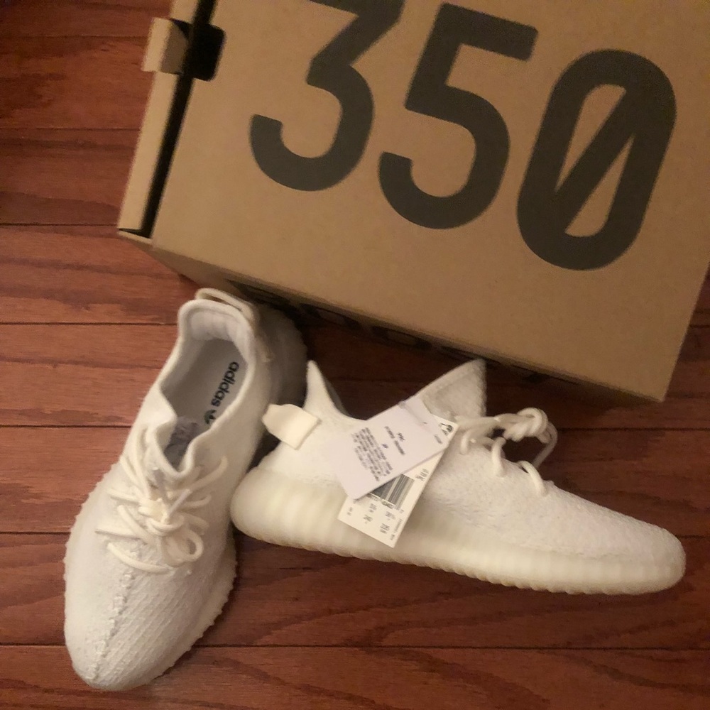 Triple White Yeezys